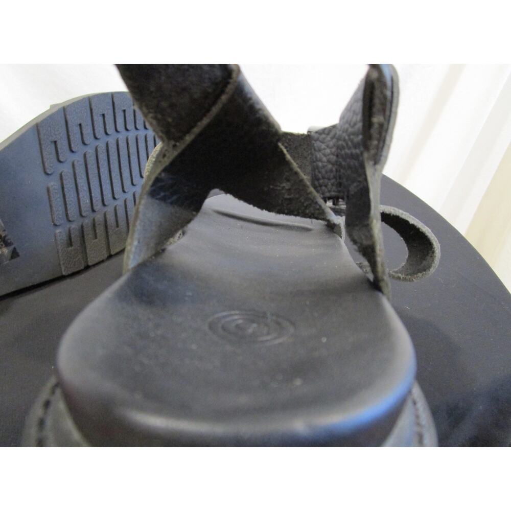 EUC! Urban Outfitters Black Leather Ankle Strap Platform Sandals Women Sz 10 - Picture 10 of 10